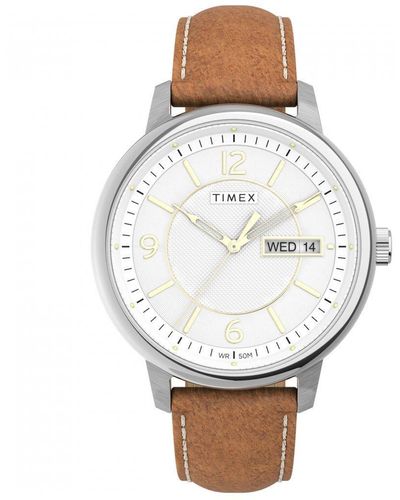 Timex Stainless Steel Classic Analogue Quartz Watch - Tw2v28900 - White