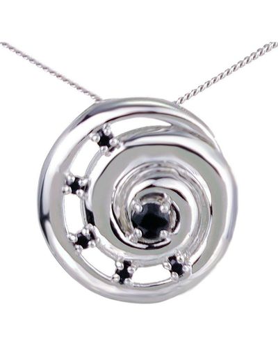 Ojewellery Sapphire Ammonite Pendant Necklace - White
