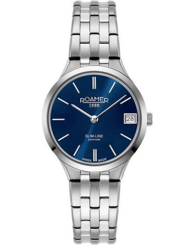 Roamer Slim-line Classic Ladies Stainless Steel Watch - 512857 41 45 20 - Blue