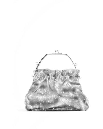 Where's That From 'diamante' Embellished Mini Bag - Grey