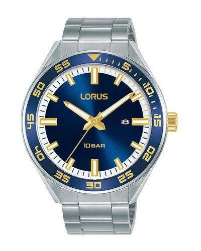 Lorus Heritage Stainless Steel Classic Analogue Quartz Watch - Rh933nx9 - Blue