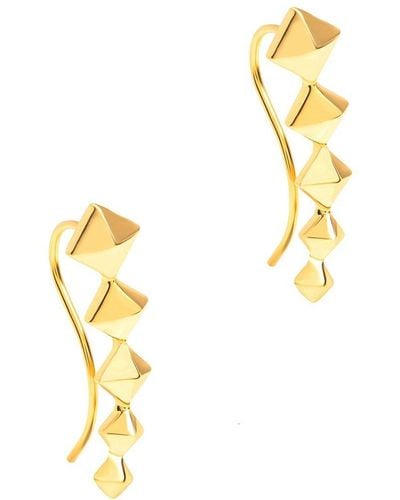 Pure Luxuries London Gift Packaged 'sirino' 18ct Yellow Gold Plated 925 Silver Earrings - Metallic