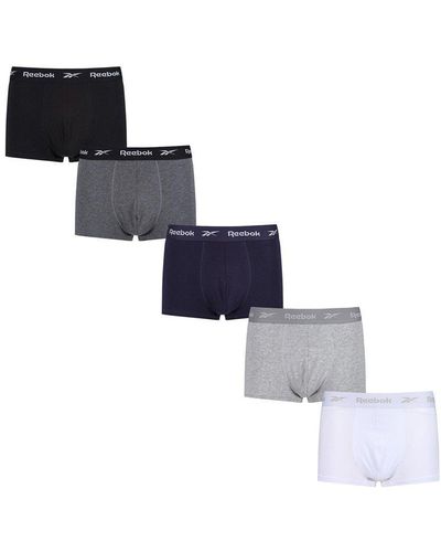 Reebok Boyes 5 Pack Trunks - Blue