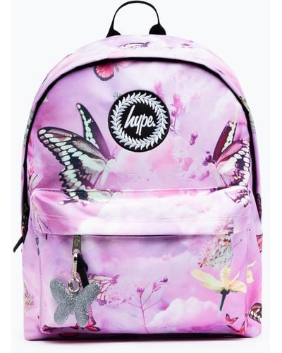 Hype Butterfly Garden Crest Backpack - Pink