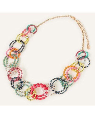 Accessorize Beaded Loops Necklace - Multicolour