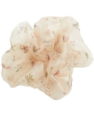 Fable England Curiouser Oversized Scrunchie - White