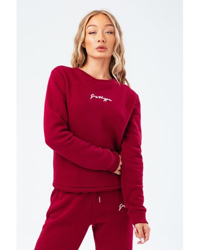 Hype Scribble Crew Neck - Red