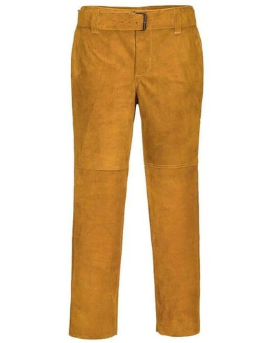 Portwest Welding Leather Trousers - Orange