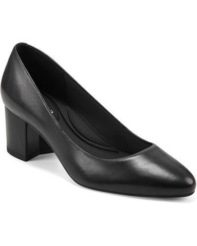 Easy Spirit Cosma - Leather Court Shoe - D Fit. - Black