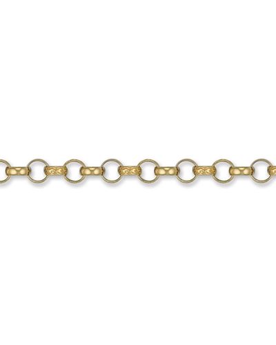 Jewelco London 9ct Gold Engraved Cast Belcher 7.8mm Chain Bracelet 9 Inch - Jcn001l - Metallic