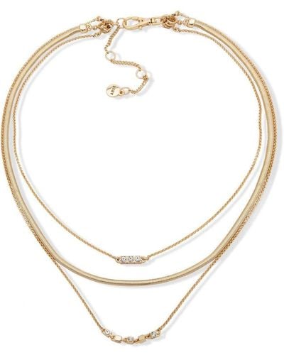 DKNY 'delavan' Plated Base Metal Necklace - 60558354-887 - White