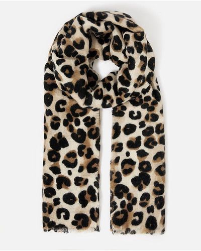 Accessorize 'lucille' Leopard Blanket Scarf - White