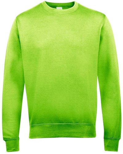 Awdis Just Hoods Crew Neck Plain Sweatshirt (280 Gsm) - Green