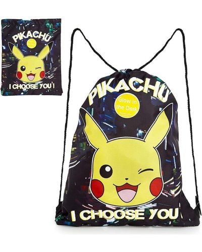 Pokemon Pickachu I Choose You Drawstring Bag - Black