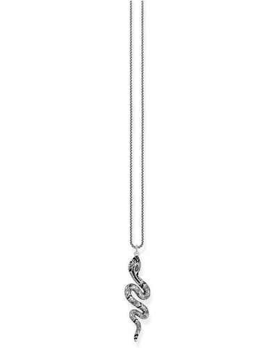 Thomas Sabo Snake Sterling Silver Necklace - Ke2000-691-11-l50v - Black