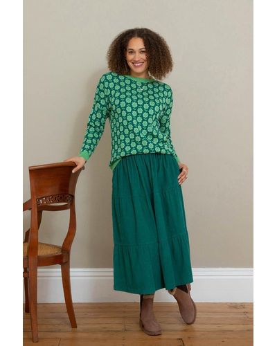 Kite Chickerell Tiered Cord Skirt - Green