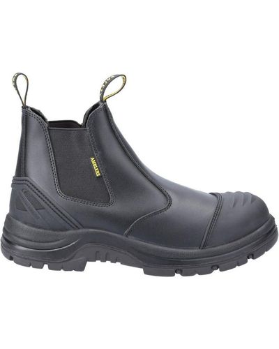 Amblers As306c Leather Safety Dealer Boots - Black