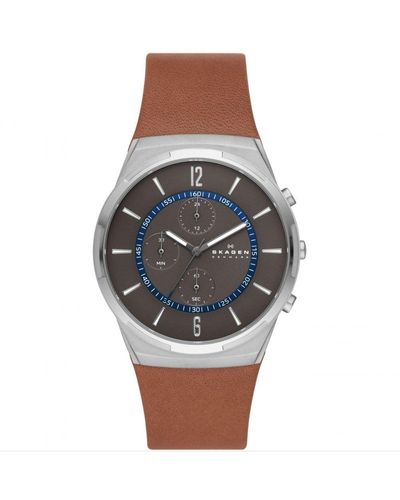 Skagen Grenen Chronograph Stainless Steel Classic Analogue Watch - Skw6820  in Blue for Men | Lyst UK