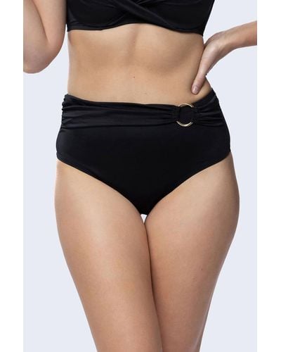 DORINA Azores Midi Bikini Bottom With Tummy Control - Black
