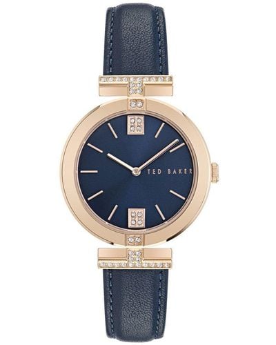 Ted Baker Darbey Stainless Steel Fashion Analogue Quartz Watch - Bkpdaf304 - Blue