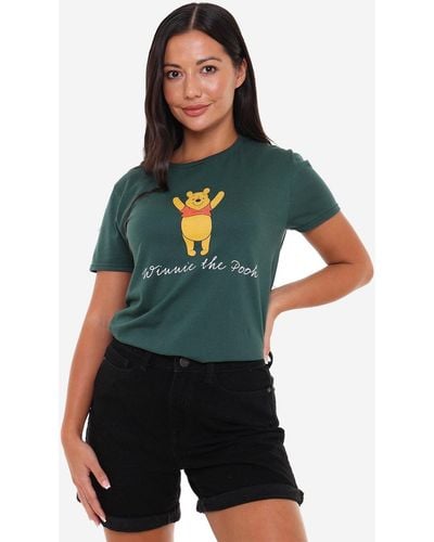 Disney Winne The Pooh Yay Womens Classic T-shirt - Green