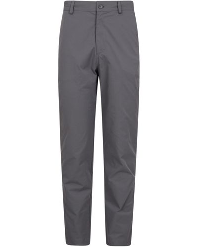 Mountain Warehouse Adventure Chino Trousers Long Length Waterproof Trousers - Grey