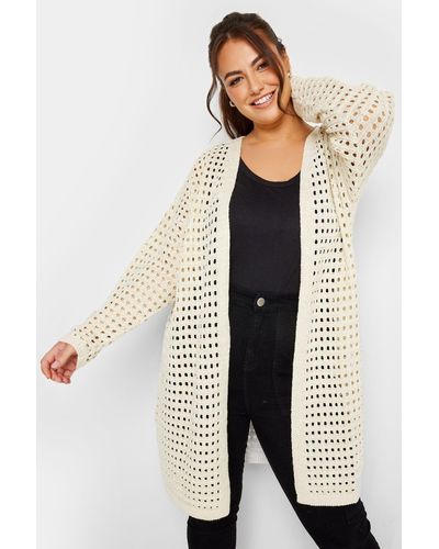 Yours Long Sleeve Cardigan - Natural
