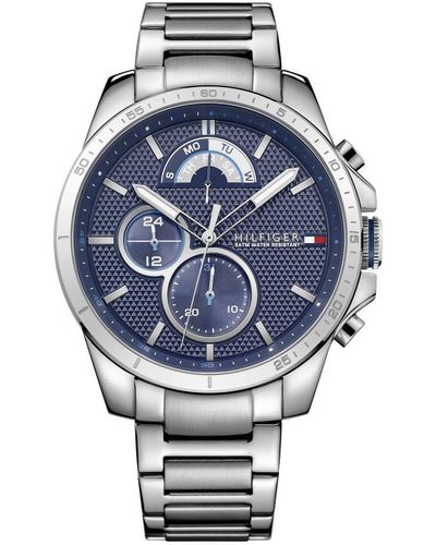Tommy Hilfiger Watch Stainless Steel Classic Analogue Watch - 1791348 - Blue