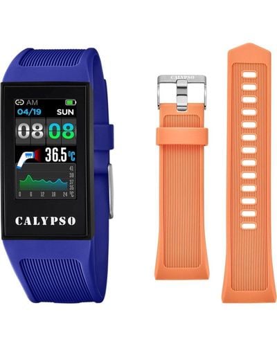Calypso St. Barth Smartime Plastic/resin Digital Quartz Fitness Watch - K8501/2 - Blue