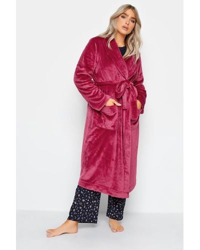 M&CO. Shawl Collar Dressing Gown - Red