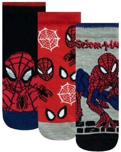 Marvel Spiderman Socks 3 Pack - Red