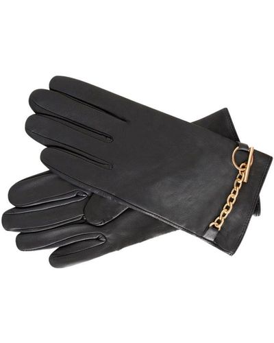 Barneys Originals Leather Gloves - Black
