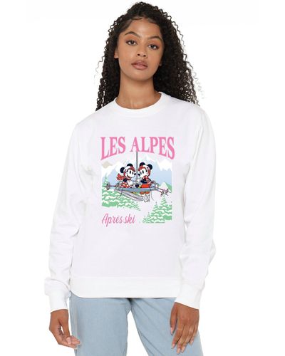 Disney Les Alps Crew Sweatshirt - White