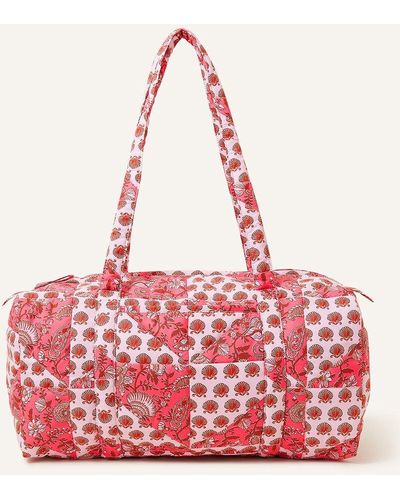Accessorize Patchwork Print Weekend Bag - Red