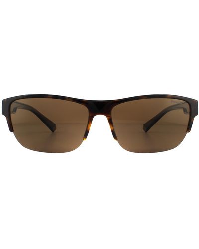 Polaroid Suncovers Rectangle Havana Brown Copper Polarized Sunglasses