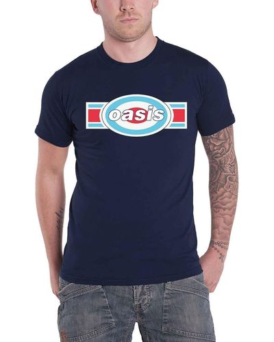 Oasis Oblong Target Logo T Shirt - Blue