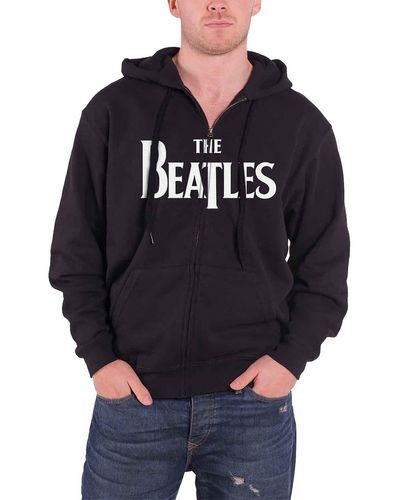 Beatles Drop T Logo Zipped Hoodie - Blue