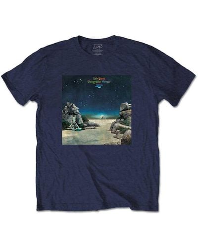 Yes London Topographic Oceans T Shirt - Blue