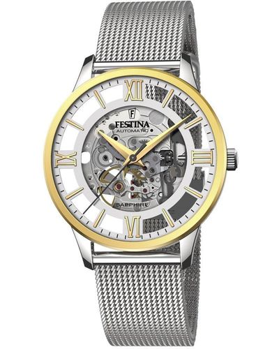 Festina Stainless Steel Classic Analogue Automatic Watch - F20537/1 - Multicolour