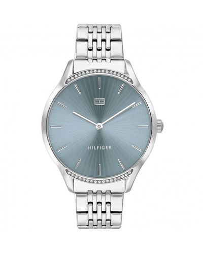 Tommy Hilfiger Grey Stainless Steel Classic Analogue Quartz Watch - 1782210 - Blue