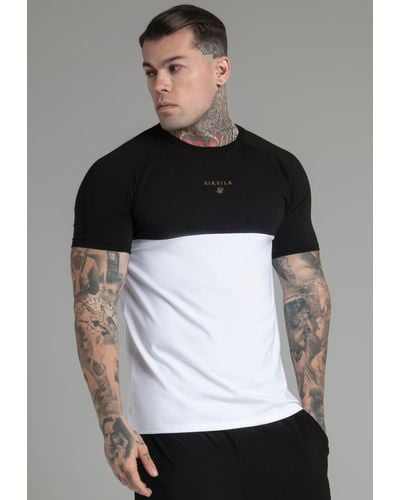 SIKSILK Cut And Sew T-shirt - Black