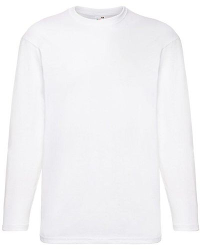 Fruit Of The Loom Valueweight Long-sleeved T-shirt - White