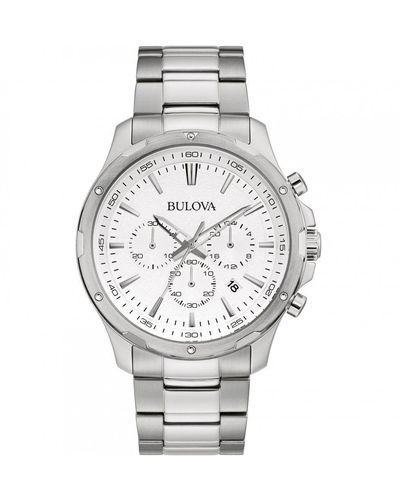 Bulova Classic Chronograph Stainless Steel Classic Analogue Watch - 96b335 - Grey