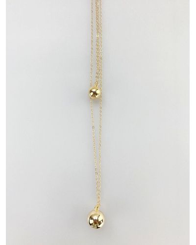 SVNX Double Chain Necklace - White