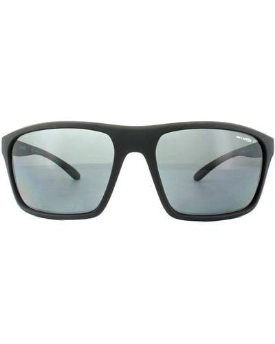 Arnette Wrap Matt Black Grey Polarized Sunglasses
