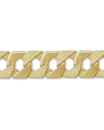 Jewelco London 9ct Gold Lizard Curb 22mm Cast Chain Bracelet, 9 Inch - Jbb274 - Metallic