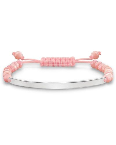 Thomas Sabo 'love Bridge' Sterling Silver Bracelet - Lba0002-814-9-l21v - Pink