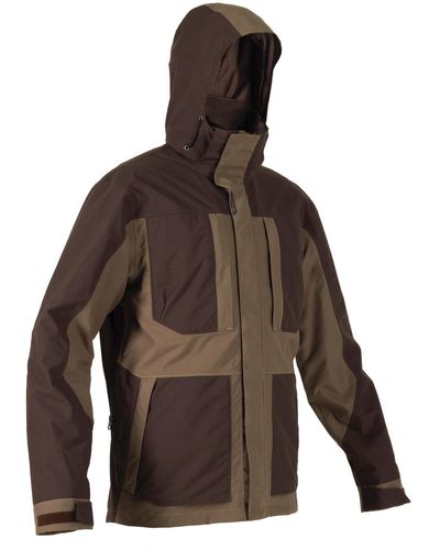 Solognac Decathlon Waterproof Hunting Jacket Renfort 500 - Brown