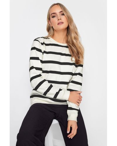 Long Tall Sally Tall Stripe Sweatshirt - White