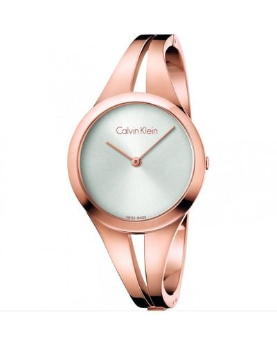 Calvin Klein Addict Stainless Steel Fashion Analogue Quartz Watch - K7w2s616 - Metallic